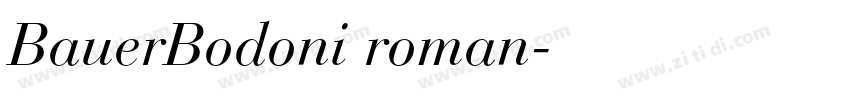 BauerBodoni roman字体转换